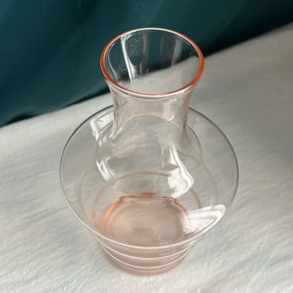 Vintage MCM Tiffin-Franciscan Blush Pink Tunble-Up Decanter Vase